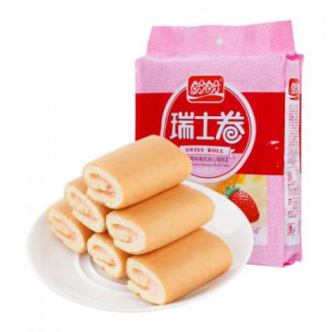 盼盼 瑞士卷 草莓味卷式夾心蛋糕 240g（內裝12枚）