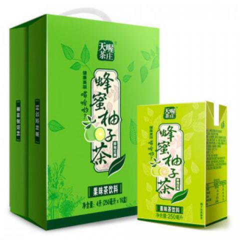 天喔茶莊 天喔蜂蜜柚子茶250ml*16盒 夏季飲品 整箱果味飲料 蜂蜜柚子茶