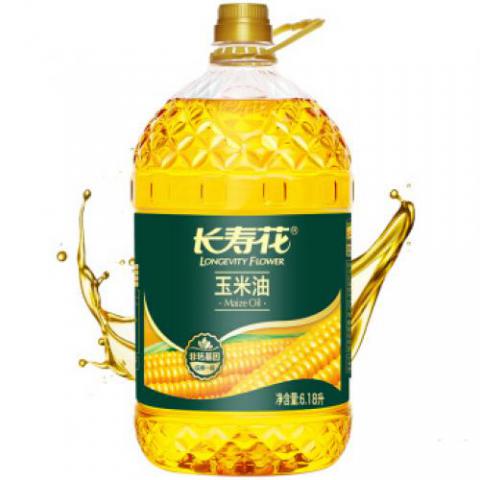 長壽花 食用油 非轉基因 壓榨一級玉米油（京東定制）6.18L